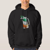 Irish Flag Coloured Glass Of Beer On St Patricks D Hoodie (Voorkant)