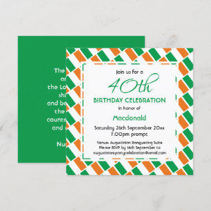IRISH FLAG Custom Birthday Celebration Kaart