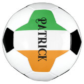 Irish Flag Custom Name Groen en Sinaasappel Voetbal (Gedraaid)