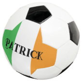 Irish Flag Custom Name Groen en Sinaasappel Voetbal (Drie kwart)