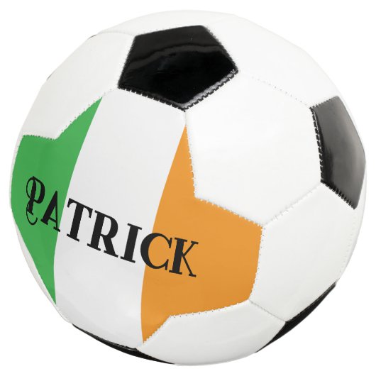 Irish Flag Custom Name Groen en Sinaasappel Voetbal (Drie kwart)