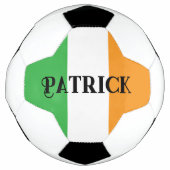 Irish Flag Custom Name Groen en Sinaasappel Voetbal (Voorkant)