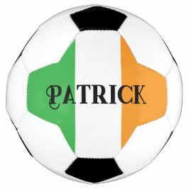 Irish Flag Custom Name Groen en Sinaasappel Voetbal