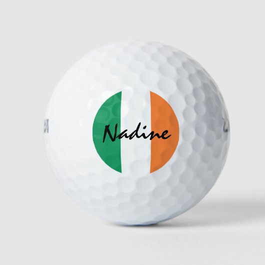 Irish Flag Custom Name wu gbt Golfballen (Voorkant)