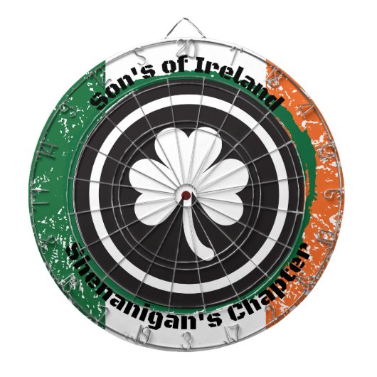 Irish Flag Dart Board Dartbord (Voorkant)