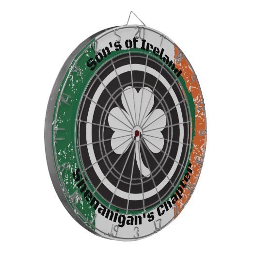 Irish Flag Dart Board Dartbord (Voorkant Links)
