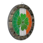 Irish Flag Dartboard & Shamrock darts/game board Dartbord (Voorkant Links)