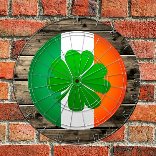 Irish Flag Dartboard & Shamrock darts/game board Dartbord