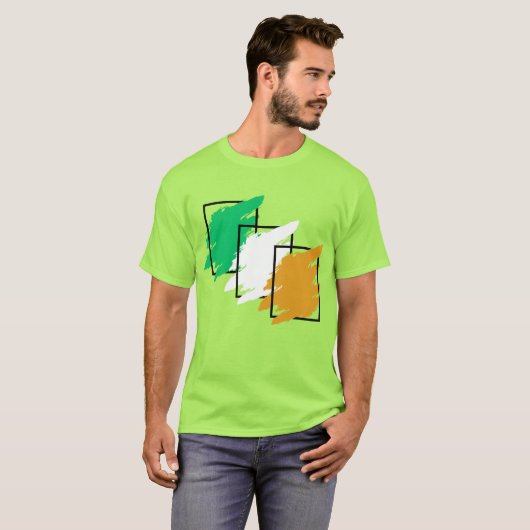 Irish Flag Design T-shirt (Voorkant volledig)