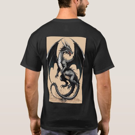 Irish Flag Dragon: Esports Fury T-shirt ontwerp (Achterkant)