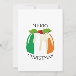 IRISH FLAG | Festive Plum Pudding | Kerstmis Feestdagenkaart