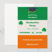 Irish Flag Graduation Party Uitnodiging (Voorkant / Achterkant)
