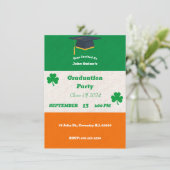 Irish Flag Graduation Party Uitnodiging (Staand voorkant)