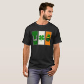 Irish Flag Green White Orange Horseshoe Leprechaun T-shirt (Voorkant volledig)