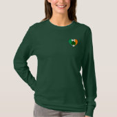 Irish Flag Heart Shamrock Clover St. Patrick T-shirt (Voorkant)