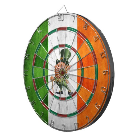 IRISH FLAG LEPRECHAUN DARTBORD (Voorkant Rechts)