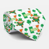 Irish Flag Leprechaun Pattern Stropdas (Opgerold)