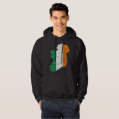 Irish Flag Map Souvenir Distressed Ireland Adults  Hoodie (Voorkant volledig)