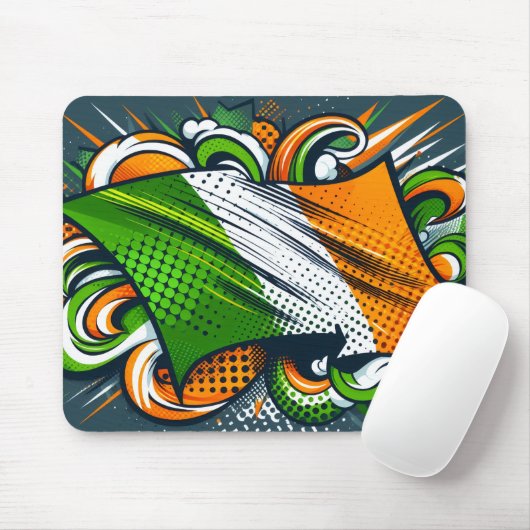 Irish flag Mousepad Muismat (Met muis)