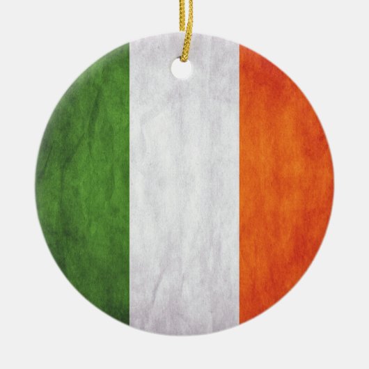 Irish Flag & Nollaig Shona Duit kerstversiering Keramisch Ornament (Voorkant)