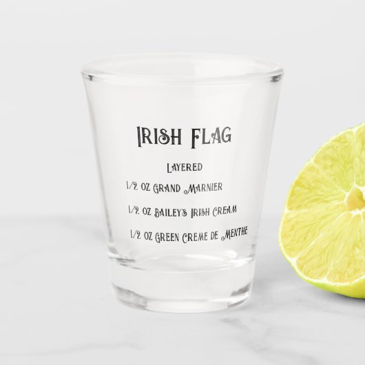 Irish Flag Novelty Shot Glass Shot Glas (Voorkant)
