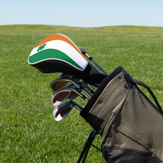 Irish Flag Patriotic Ireland Flag Luck Clover Golfheadcover (Insitu)