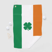Irish Flag Patriotic Ireland Flag Lucky Clover Golfhanddoek (Insitu)