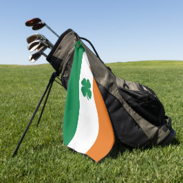 Irish Flag Patriotic Ireland Flag Lucky Clover Golfhanddoek