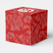 Irish Flag Red Letter LOVE Valentijn White op Red Bedankdoosjes (Achterkant)