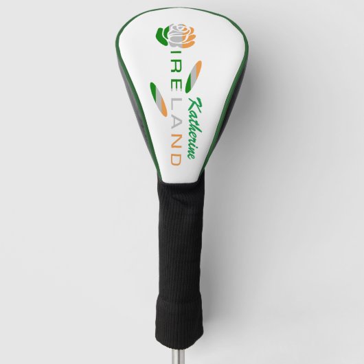 Irish Flag Roos Personalized Golfheadcover (Voorkant)