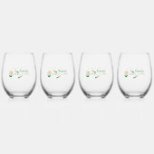 Irish Flag Roos Personalized Wijnglas Zonder Voet (Achterkant)