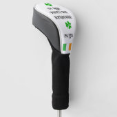 Irish flag & shamrock gepersonaliseerd Golf Head H Golfheadcover (Schuin)
