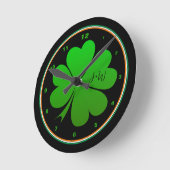Irish Flag, Shamrock, Ireland Home, St Patrick Ronde Klok (Hoek)