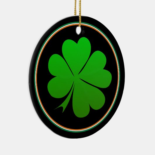 Irish Flag, Shamrock, Ireland Kerstmis Luck Keramisch Ornament (Rechts)