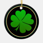 Irish Flag, Shamrock, Ireland Kerstmis Luck Keramisch Ornament (Voorkant)