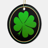 Irish Flag, Shamrock, Ireland Kerstmis Luck Keramisch Ornament (Links)