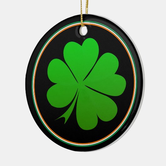 Irish Flag, Shamrock, Ireland Kerstmis Luck Keramisch Ornament (Links)