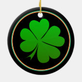 Irish Flag, Shamrock, Ireland Kerstmis Luck Keramisch Ornament (Achterkant)