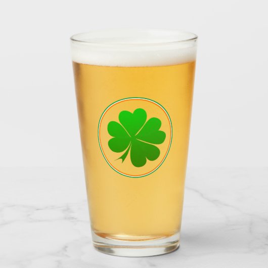Irish Flag, Shamrock, Ireland party, St Patrick Glas (Voorkant gevuld)