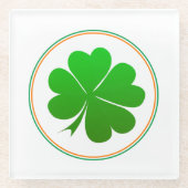 Irish Flag, Shamrock, Ireland party, St Patrick Glazen Onderzetter (Voorkant)