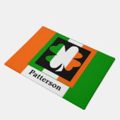 Irish Flag Shamrock Square Persoonlijk Deurmat (Schuin)