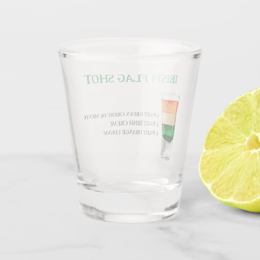 Irish Flag Shot Recipe for parties Shot Glas (Achterkant)
