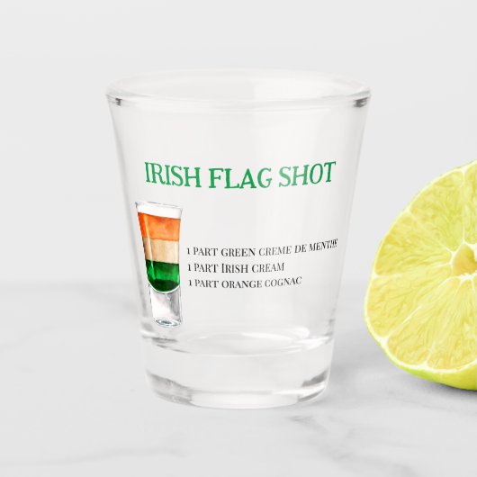 Irish Flag Shot Recipe for parties Shot Glas (Voorkant)