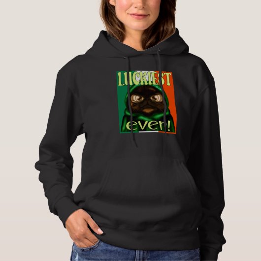 IRISH FLAG ST PATRICK'S CAT HOODIE (Voorkant)