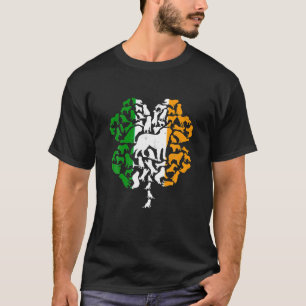 IRISH Flag St Patrick's Day Bernard Shamrock Dog T-shirt