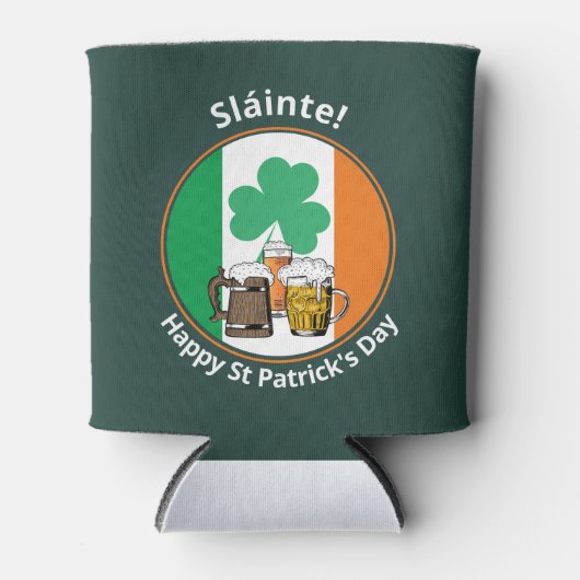 Irish Flag St Patricks Day Blikjeskoeler (Voorkant)