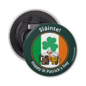 Irish Flag St Patricks Day Button Flesopener (Voorkant)
