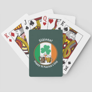 Irish Flag St Patricks Day Pokerkaarten