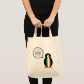 Irish Flag Talking Ms. Penguin  Tote Bag (Voorkant (product))