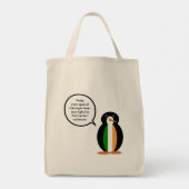 Irish Flag Talking Ms. Penguin  Tote Bag (Achterkant)